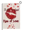 18 Стиль Пасхальный флаг Happy Valentine's Garden Flag Linen Banner Indoor Party Decor Festival Print Banners SN4111