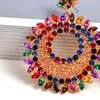 Dangle żyrandol dżernestony metalowe kolczyki Wysokiej jakości kolorowe kryształowe kolczyki hurtowe modne akcesoria biżuterii dla WO