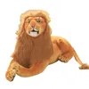 Животные Моделирование Лев Плюшевые игрушки Афро-Американский Король Лев Подушка Кукла
