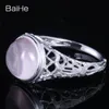 Bagues de grappe BAIHE en argent Sterling 925 4.84ct rose impeccable rond véritable Quartz mariage femmes à la mode bague de bijoux fins