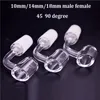 10 pçs Quartzo Banger prego Fumar Acessório Para Vidro Bong Água 20mm OD 4mm Espessura Inferior Da Parede 10mm 14mm 18mm Masculino Feminino 45 90 Graus