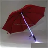 Umbrellas Household Sundries Home Garden Led Light Umbrella Mticolor Blade Runner Night Protectio Mti Color High Quality 31Xm Y R Drop Del