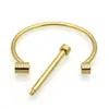 2023 Top Stainless Steel Gold Plated Bangle D-shaped Horseshoe Buckle Bracelet For Women And Man Jewelry