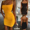 Verano sexy vendaje ahueca hacia fuera el vestido de las mujeres de moda sin mangas sin espalda bodycon party club dress mini wrap dress y220526