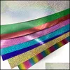 25 * 30 Cm Foglio di artigianato in vinile a trasferimento di calore glitterato Glitter-Htv Iron On per maglietta Cricut fai da te 8 colori vivaci Press Htv Drop Delivery 2021 Too