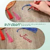 Bookmark 40 PCS Acrylic Blank Clear DIY Unfinished Mini Book Markers With Colorful Tassels For Craft Ornaments6698191