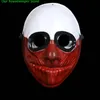 1 PZ All'ingrosso PVC Maschera di Halloween Pagliaccio Spaventoso Maschera di Partito Payday 2 per Masquerade Cosplay Halloween Maschere Orribili B0623x06