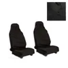Housses de siège de voiture 2 pièces universelles en nylon robuste noir protecteurs imperméables avant de van 132 54 cm / 52 21 pouces voiture
