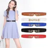 Belts Good Selling Women Belt Elastic Waistband Elegant Girdle For Dress Gold Buckle Black Fashion Leather StrapBelts BeltsBelts Fier22