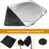 UV Reflecting Foldable Car SunShade Front Windshield Sun Shade Windscreen Flexible Size for Auto SUV Truck