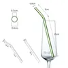 Alto borossilicato de palha de vidro de vidro ecológico de palha reutilizável para smoothies coquetéis acessórios de barra com pincéis sxmy28