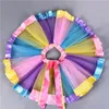 Baby Fashion Summer Children Salia Tutu Girls Rainbow Skirt Dance Saias Crianças Skirtzc1167