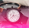 Moda tam fonksiyonel kronometre izle 40mm erkek kuvars hareket erkek zaman saati saatler kauçuk silikon kemer popüler suç kol saati dropshipping hediye masası