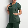 002 Healthca Protective Appal Workwear Women Health Femme Beauty Salon Clothes Scrub Tops Shirt Nurse Nursing Uniform jacketstop