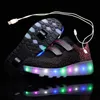 Sepatu Kets Bercahaya Dua Roda Roller Roller Skate Lampu Lead untuk Anakanak Anak Lakilaki Perompuan Light 220611