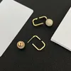 Designer Hoop Boucles D'oreilles Stud Bijoux De Mode Pour Femmes De Luxe Diamant Boucle D'oreille Or Hommes Cerceaux Boucle D'oreille Bijoux Lettre Oreille Goujons 2203301D