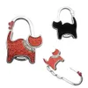50pcs Table Cat Foldable Purse Bag Rhinestone Hanger Handbag Hook Holder Multicolor Birthday Christmas Gift Party Favor