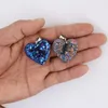 Kolye Kolyeleri Doğal Taş Kristal Tomurcuk Kalp Şekli Mücevher Yapma DIY Kolye Aksesuarları Sizpendant
