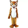 Tijger wilde kat mascotte kostuum stripfiguur volwassen grootte hoge kwaliteit