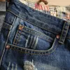 Summer Men Vintage Ripped Short Jeans Streetwear Hole Slim Denim Shorts Male Brand Clothes 220715