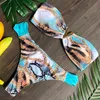 2022 neuestes Badeanzug Europäischer und amerikanischer Bikini Sexy Print Split Dreipunkt Badebode Women Beach Set