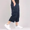Men s Military Long Length Cargo Shorts Summer Casual Cotton Pants Breeches Plus Size 5XL Multi Pocket Tactical 220722