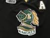 C26 Nik1 London Knights # 93 Митч Марнер Зеленый Белый Черный Хоккей Джерси Вышивка Шище настроить Любое число и Имя Шайборы