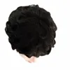 Short wave Curl Hair Wigs pixie cut Human Machine made Black Hair Curly Wig for Women9620486