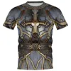 Cloocl Men T-shirt Viking Tattoo Armor 3D Wzór drukowany Koszula unisex krótkie rękaw HARAJUU Casual Streetwear Tops 220504