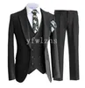 Trajes de hombre guapo con un botón, esmoquin con solapa de pico para novio, padrinos de boda/graduación/cena, chaqueta, pantalones, chaleco, corbata N071