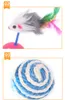 20 шт. Cat Toy Kit Складной Туннель Крытый котенок Интерактивный тизер Палочка мыши мяч ПЭТ весело канал Crinkle Ball Cat Saceates 220423