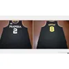 Chen37 Custom Men Youth Women Rare 2-in-1 Jersey Front # 2 and Back # 8 Mamba Gigi K B College Jersey Size S-6XL