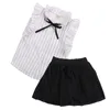 Schattige peuter kinderen babymeisjes zomer casual vlieg mouw tops rokken 2 stks outfits sets feestkleding voor 2 7 jaar 220620