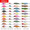 Set di esche da pesca Esche rigide da pesca Mini Minnow Altalena galleggiante Crankbait Crazy Wobblers Esche a manovella bioniche artificiali 220726