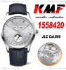 KMF Master Calendar 1558420 A866 Orologio da uomo automatico Cassa in acciaio Quadrante argento Marcatori numerici Cinturino in pelle Super Eiditon Puretime B02