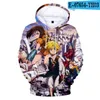 Sweats à capuche pour hommes Sweats à capuche pour hommes Nanatsu No Taizai Meliodas Plus Size Seven Deadly Sins Sweat Harajuku Top Design à manches longues