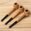 Tubi di fumo di legno dritti portatili da 153 mm Pipa di fumo staccabile vecchio stile Bocchino di tabacco alle erbe in legno Bocchino di fumo Regalo di compleanno ZL1167