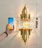 Wall Lamp Luxury Crystal Gold Bedroom Bedside Lamps New Sconce Living Room Decoration Light Fixture Home Decor Parlor Wall Lights