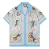 Erkekler Sıradan Gömlek Moda Hawaii Tiger Baskı Plajı Erkekler Tasarımcı İpek Bowling Gömlek Erkek Yazlık Elbise Gömlekler