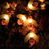 سلاسل LED Solar Light String في الهواء الطلق شارع Garland Garland Grand Millight Lighting Christmas Little Bee Lawn Lamps Kerstverlichtingled