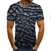 T-shirts pour hommes Été 3D Chemin de fer en trois dimensions T-shirt décontracté 2022 Rue Hip-Hop Mode Col rond T-shirt Tous les jours Lâche Tops Mild22