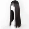 NXY Wigs Xuchang Cover Cover Female Summer Hair Hair Bangs Black Straight Natural Full 220527