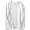 T017 T-shirt autunno inverno 290g cotone pesante premium semplice base addensare tinta unita spazzolato t-shirt manica lunga casual T220808