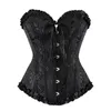 Bustiery gorsets seksowne top w rozmiarze Plus Size Gothic Overbust Corselete dla kobiet Brocad Burlesque Vintage CostumeSbustiers
