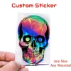 Emballage personnalisé Impression de votre propre texte de conception Kiss Die Cut Personal DIY Tag Label Laser Vinyl Glossy Matte Sticker 220711