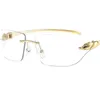 新しいサングラスパーソナリティヒョウヘッドヘッドデザインサングラスガラスユニセックスリムレスアダムブラルアンチウブスペクタクルレトロ眼鏡6894330