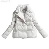 Down Cotton Coat Women New Winter White Yellow Black Loose Top Jacket Autumn Fashion Thick Warm Cotton Coat L220730