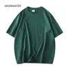 MOINWATER Women Khaki Solid T shirts Feminino 100% Algodão Tees Lady Manga Curta T-shirt Tops para o Verão MT21025 220326