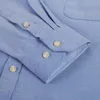 Casual overhemden voor heren Oxford-geruit, gestreept casual overhemd met lange mouwen, opgezette borstzak, regular-fit, button-down kraag, dikke werkoverhemden 230206