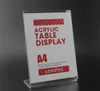 29.7 * 21cm A4 transparent transparent Acrylique magnétique affiche cadre table porte-étiquette stand bureau menu stand publicité photo cadre photo stand